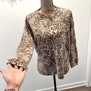 Spell and the Gypsy Animal Print Sweater S/M